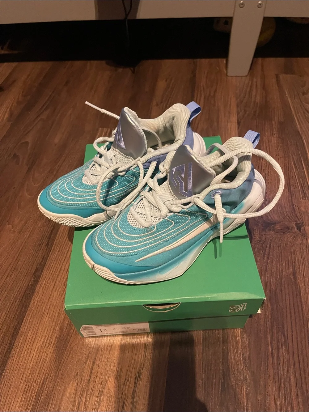 Nike Toddler Sneakers in Mint and Teal Accents